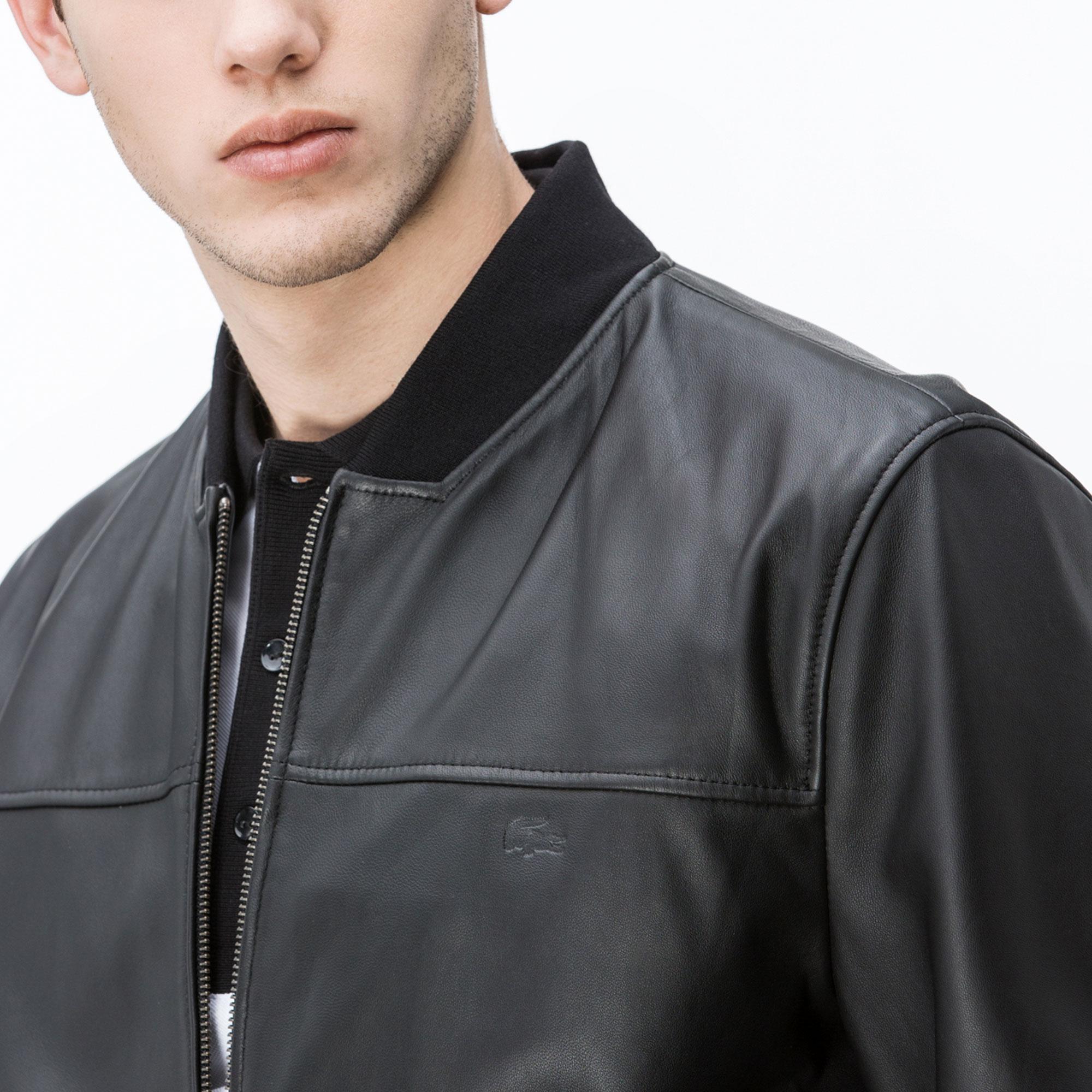 lacoste leather jacket