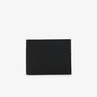 Lacoste męski klasyczny portfel na 6 kart o fakturze drobnej piki000