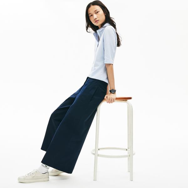 Lacoste Women's Wide Premium Cotton Pants