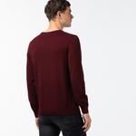Lacoste Męski sweter z bawełny organicznej z okrągłym dekoltem