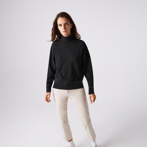 Lacoste Women's Turtleneck Wool Sweater