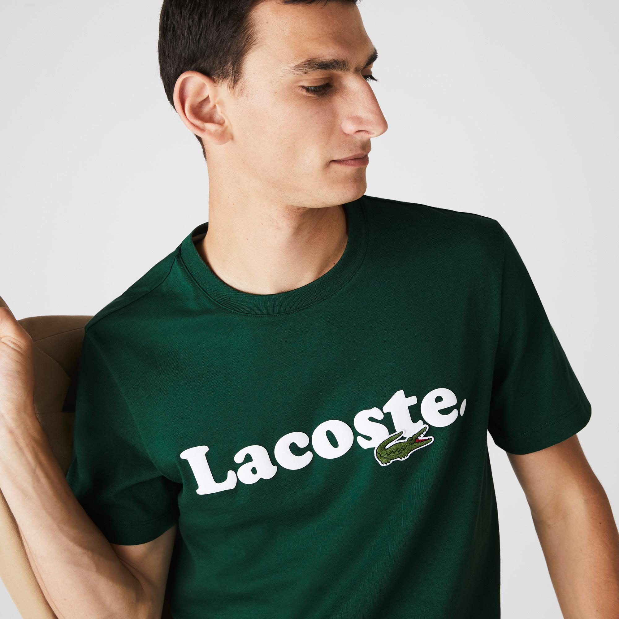 Lacoste Męski T-Shirt Bawełniany Z Logo Krokodyla