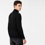 Lacoste męski sweter z bawełny organicznej ze stójką i zamkiem błyskawicznym
