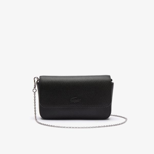 Lacoste Women's Chantaco Matte Piqué Leather Flap Belt Bag