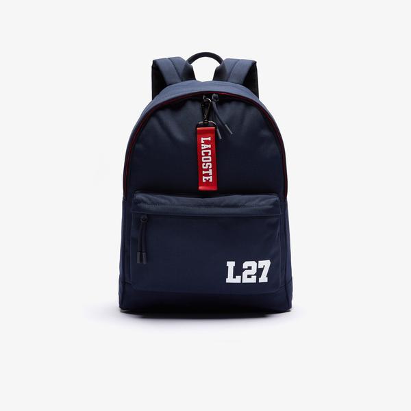 Lacoste Men’s Neocroc L27 Lettered Canvas Backpack