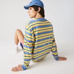 Lacoste Męski tradycyjny bawełniany T-shirt Loose Fit w paski