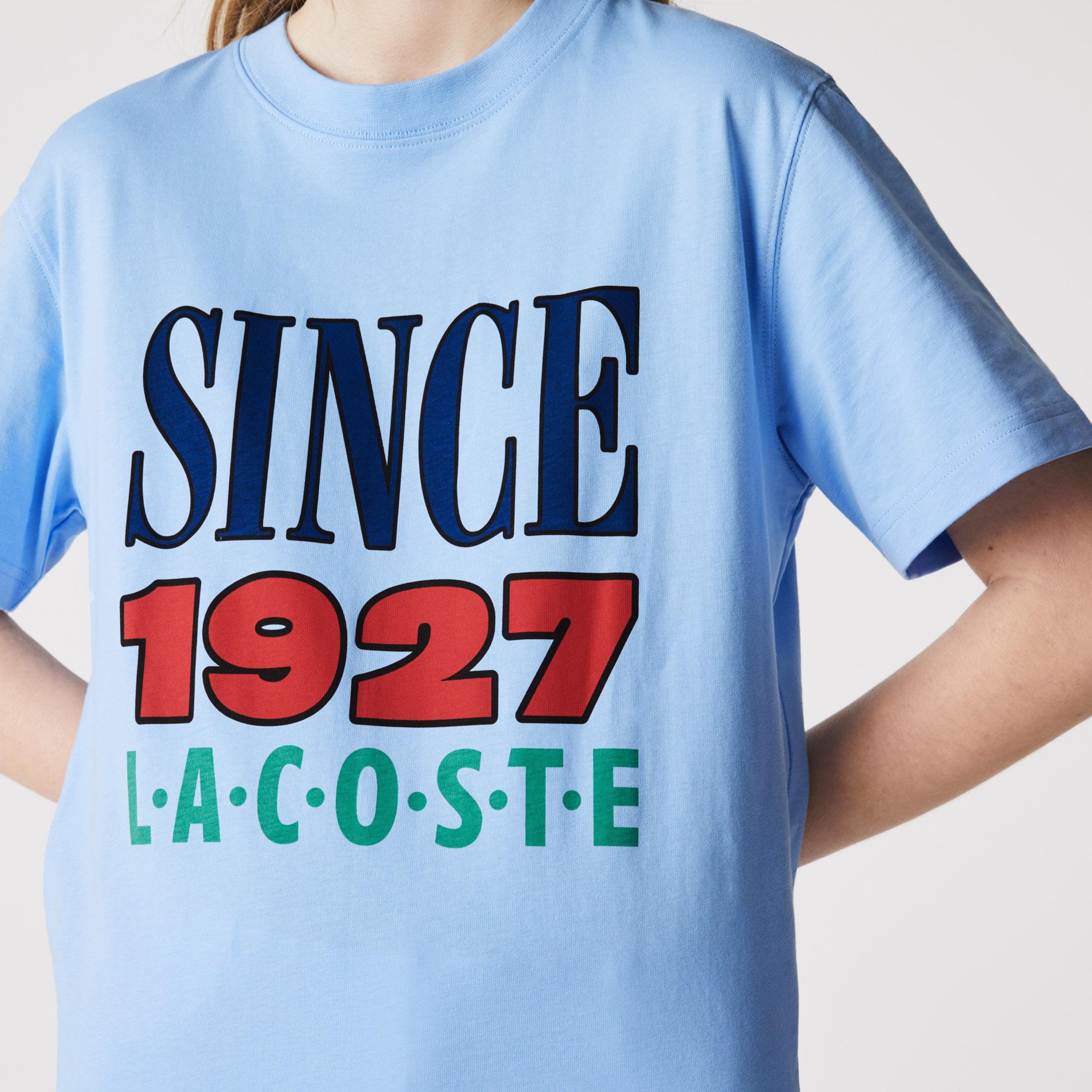 Lacoste L!VE Bawełniany T-shirt unisex z nadrukiem
