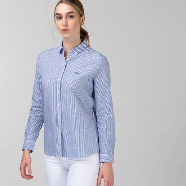 Lacoste Women's Long Sleeve Woven Shirt