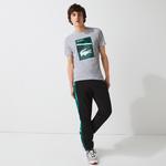 Lacoste SPORT Męski oddychający T-shirt z nadrukiem 3D