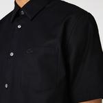 Lacoste Męska koszula Regular Fit z popeliny z piki bawełnianej