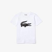 Lacoste dziecięcy T-shirt tenisowy z dżerseju technicznego z dużym logo krokodyla SPORTAU8