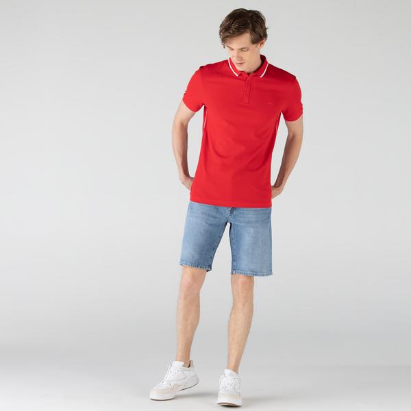 Lacoste Men’s Slim Fit Cotton Denim Bermuda Shorts