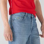 Lacoste Męskie bermudy Slim Fit z jeansu bawełnianego