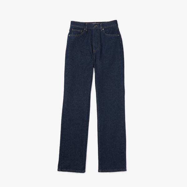 Lacoste Women’s High-Waisted Flared Stretch Cotton Denim Jeans