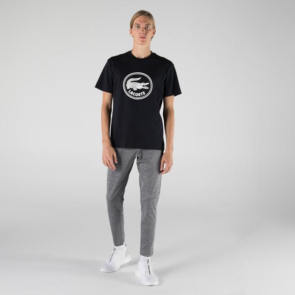 Lacoste Men's Crew Neck 3D Printed logo Cotton T-shirt