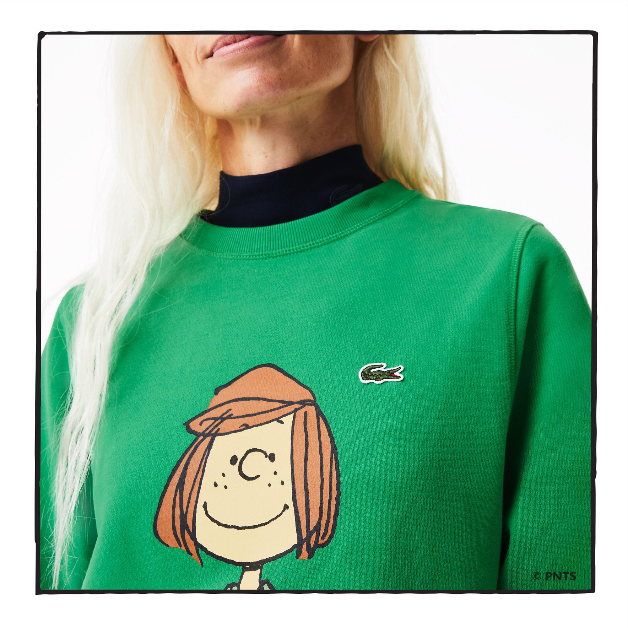 Lacoste x Peanuts Damska bluza z organicznej bawełniany z okrągłym dekoltem,