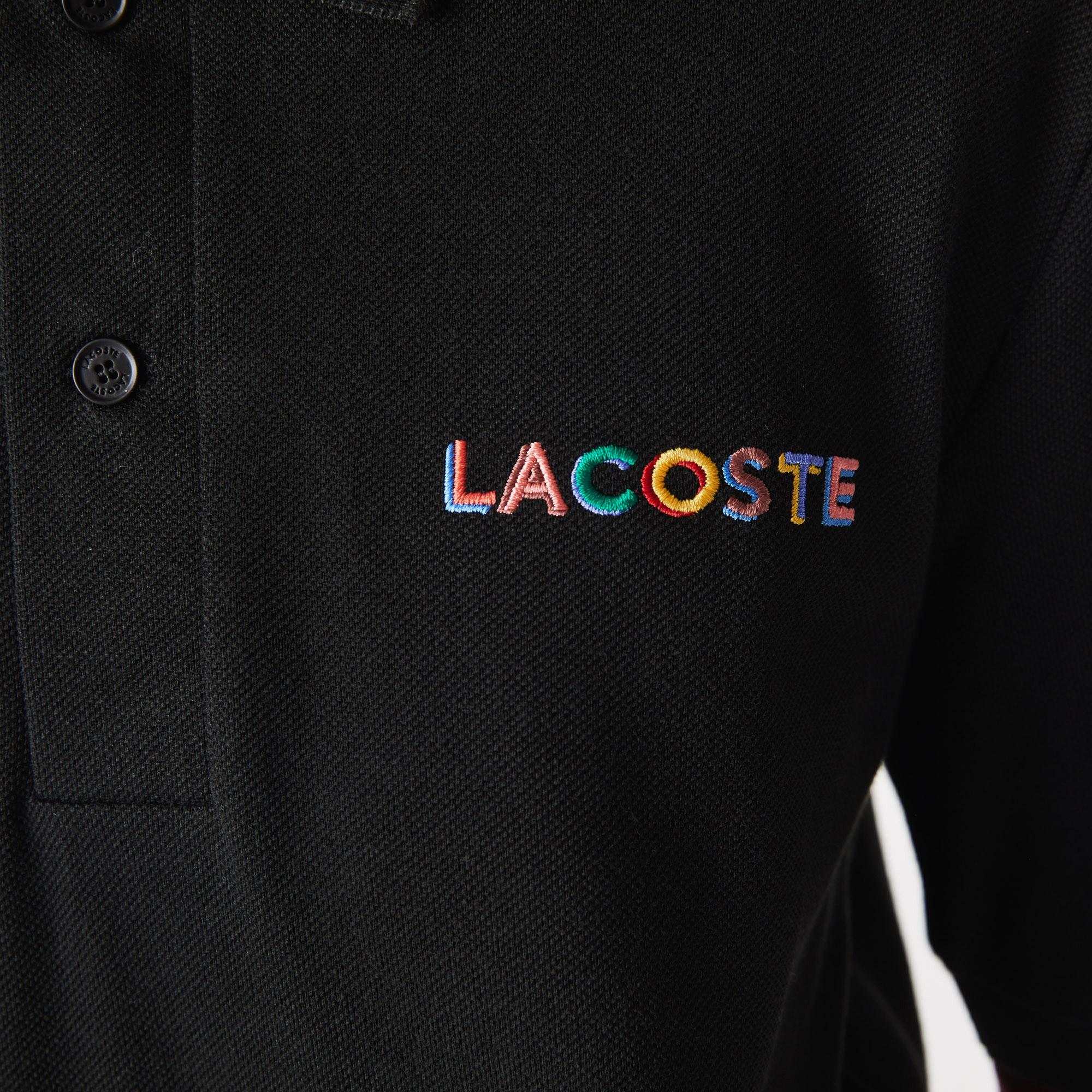 Lacoste L!VE koszulka polo z nadrukiem unisex o luźnym kroju