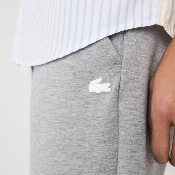 Lacoste Męskie spodnie dresowe  w kratkę z mieszanki bawełny