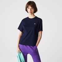 Lacoste damski T-shirt z bawełny klasy premium z okrągłym dekoltem166