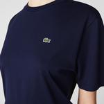 Lacoste Damski Bawełniany T-Shirt Wysokiej Jakości Z Okrągłym Dekoltem 
