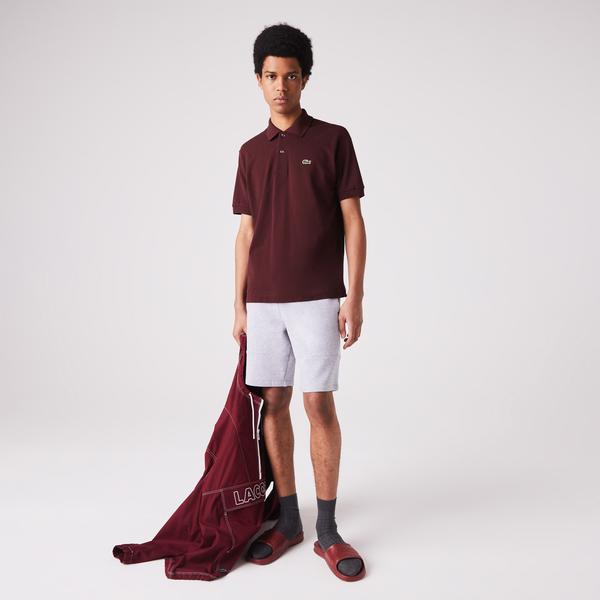 Lacoste Men's Branded Bands Cotton Fleece Blend Shorts