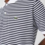 Lacoste Męska koszulka polo Classic Fit z piki bawełnianej w paski