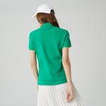 Damska koszulka polo o wąskim kroju Lacoste, zielona