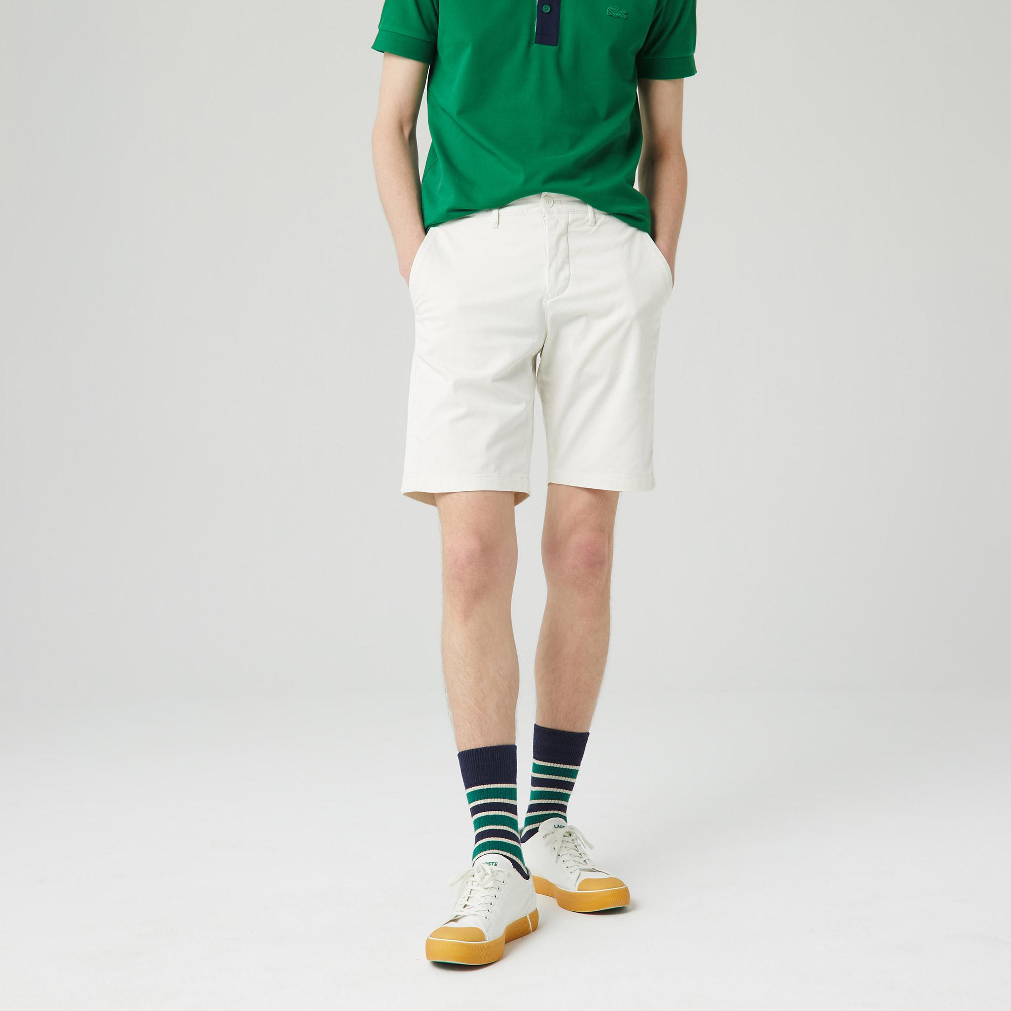 Lacoste męskie bermudy z elastycznej bawełny Slim Fit