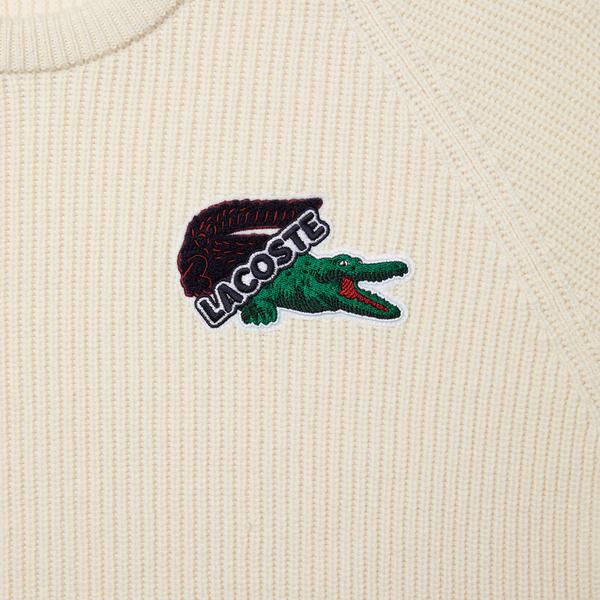 Lacoste męski sweter świąteczny z dużym krokodylem