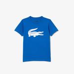 Lacoste dziecięcy T-shirt tenisowy z dżerseju technicznego z dużym logo krokodyla SPORT