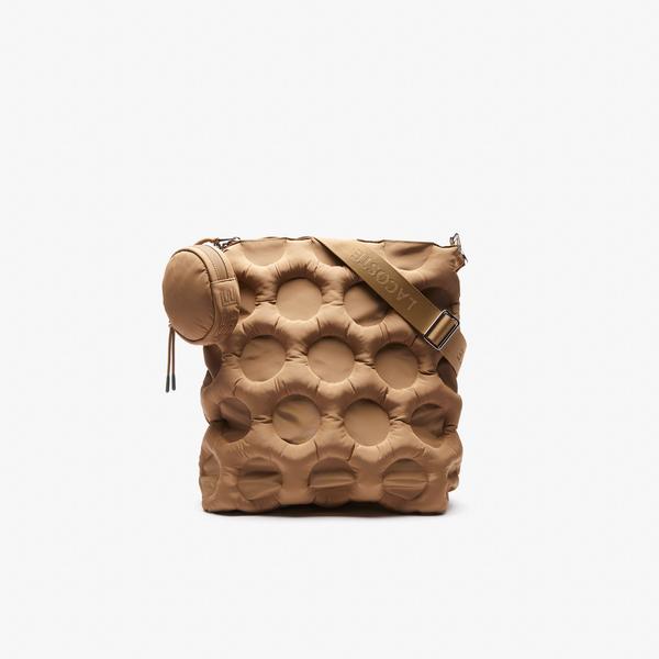 Lacoste damska pionowa torebka z wyściółką o teksturze piłki golfowej