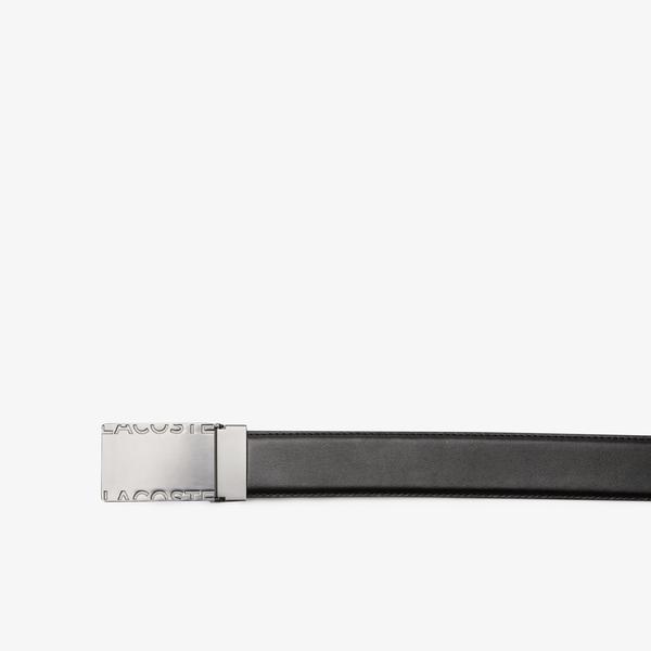 Lacoste Men's  Branded Metal Plate Belt