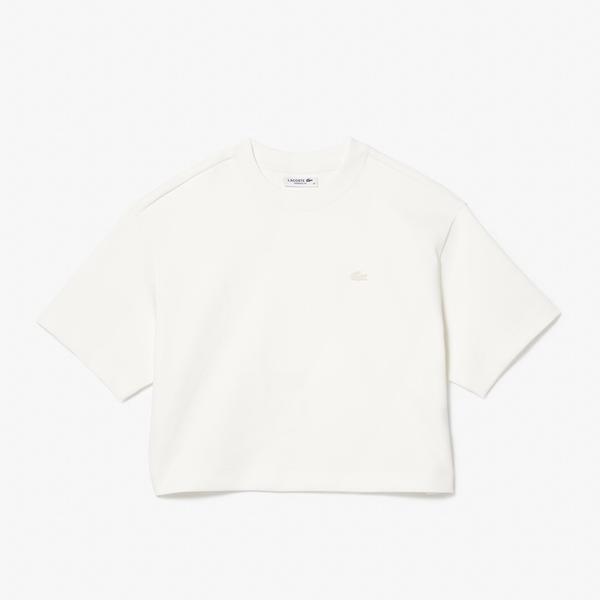 Lacoste Women's  Oversised Fit Two-Ply Piqué T-shirt