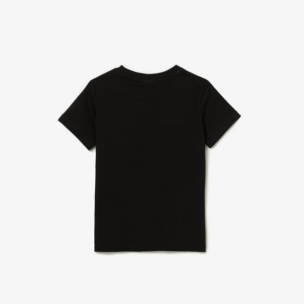 Lacoste chłopięcy T-shirt z dżerseju bawełnianego w bloki kolorystyczne