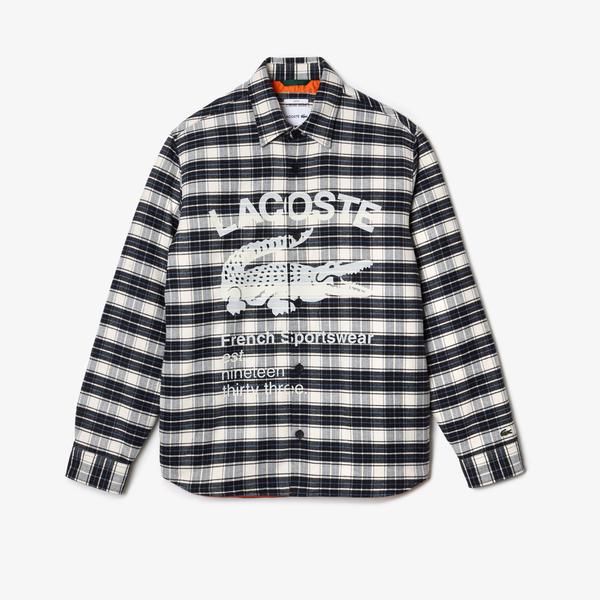 Lacoste Unisex  Branded Check Print Overshirt