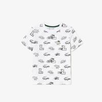 Lacoste dziecięcy T-shirt z bawełny organicznej ze spersonalizowanym nadrukiem001