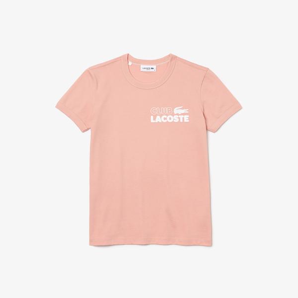Lacoste Women’s  Slim Fit Organic Cotton Jersey T-shirt