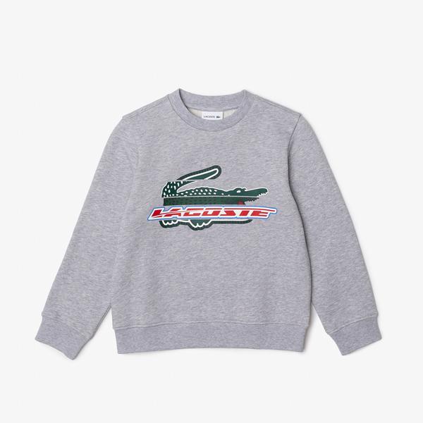 Lacoste Kids’  Organic Cotton Fleece Sweatshirt