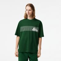 Lacoste męski T-shirt z tenisowym nadrukiem Loose Fit132